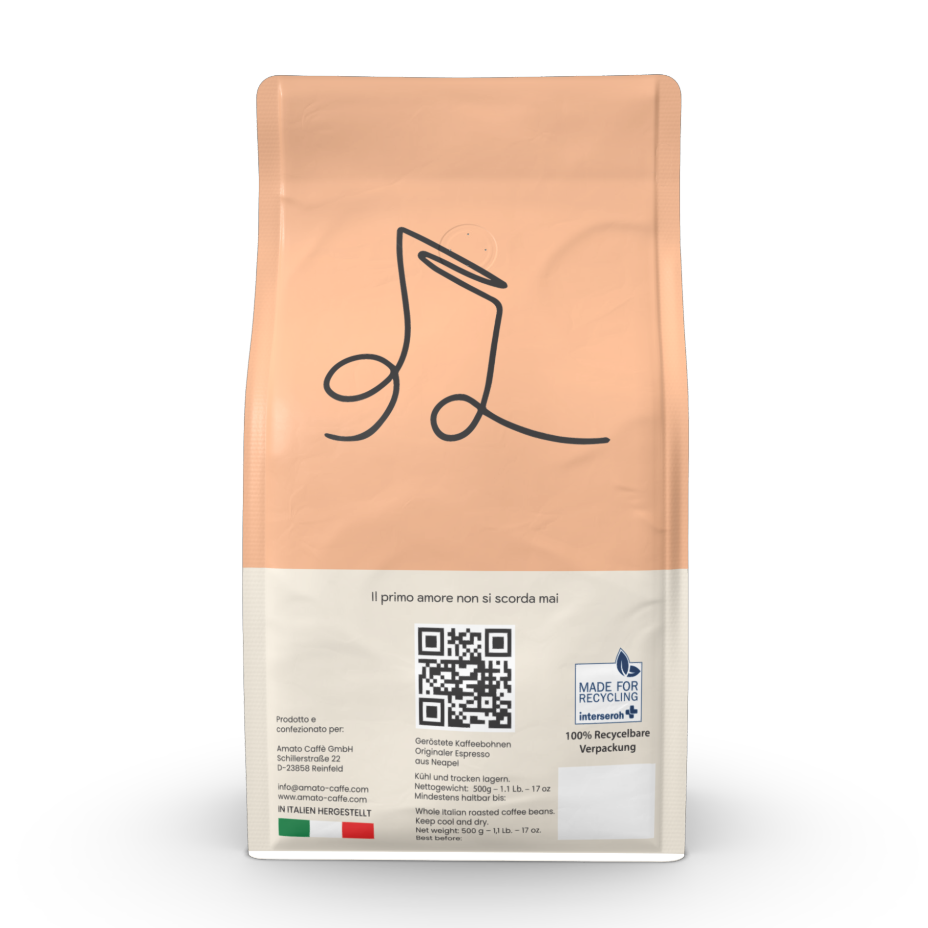 Der Espresso ARABICA SANTOS von AMATO CAFFE ist auch als Kaffee geeignet. Bekömmlich mit einer großen Fülle fruchtiger Nuancen. Brasilianische Arabicabohnen nach neapolitanischer Art geröstet.